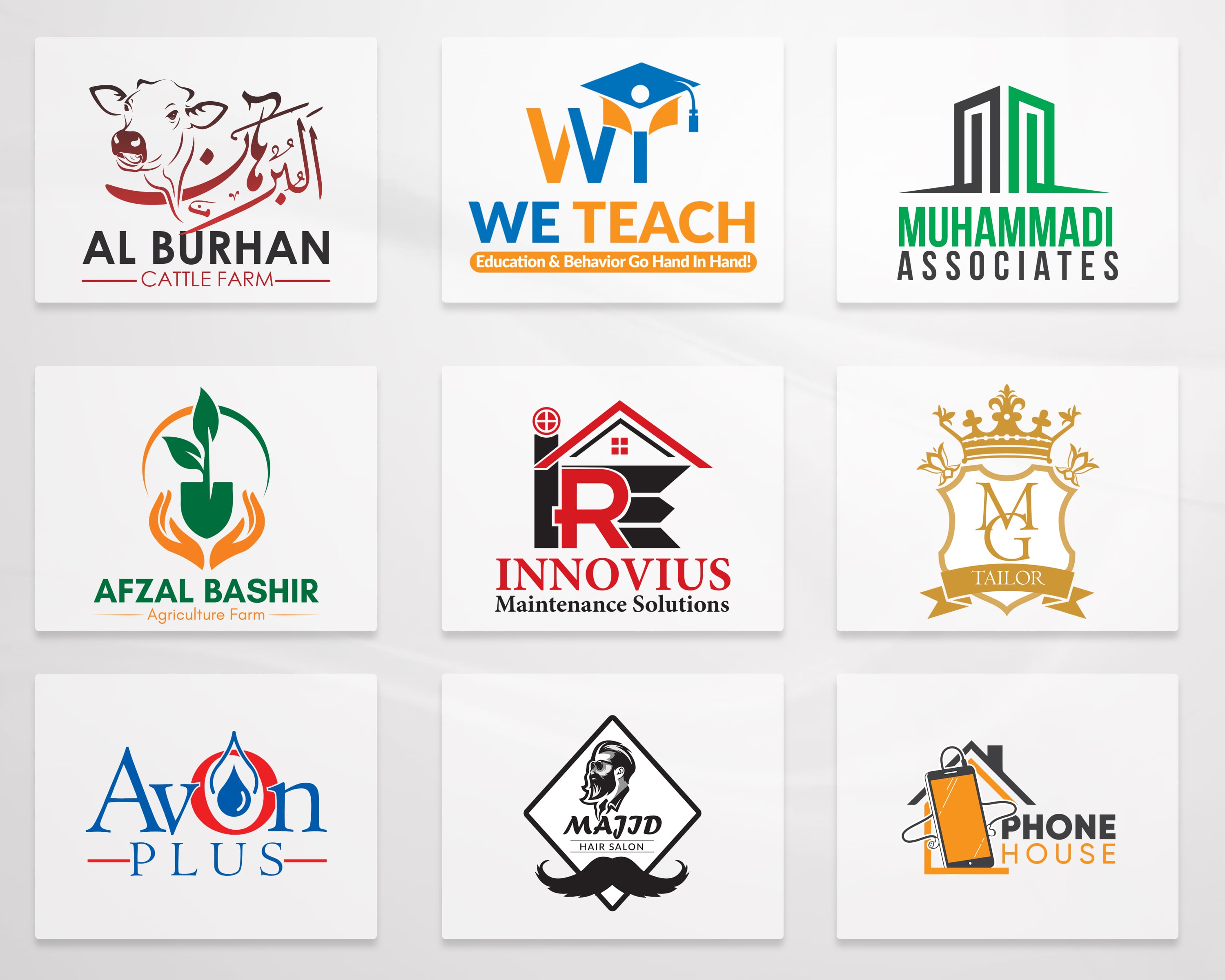 Modern logo design Kuwait creative branding example 2026