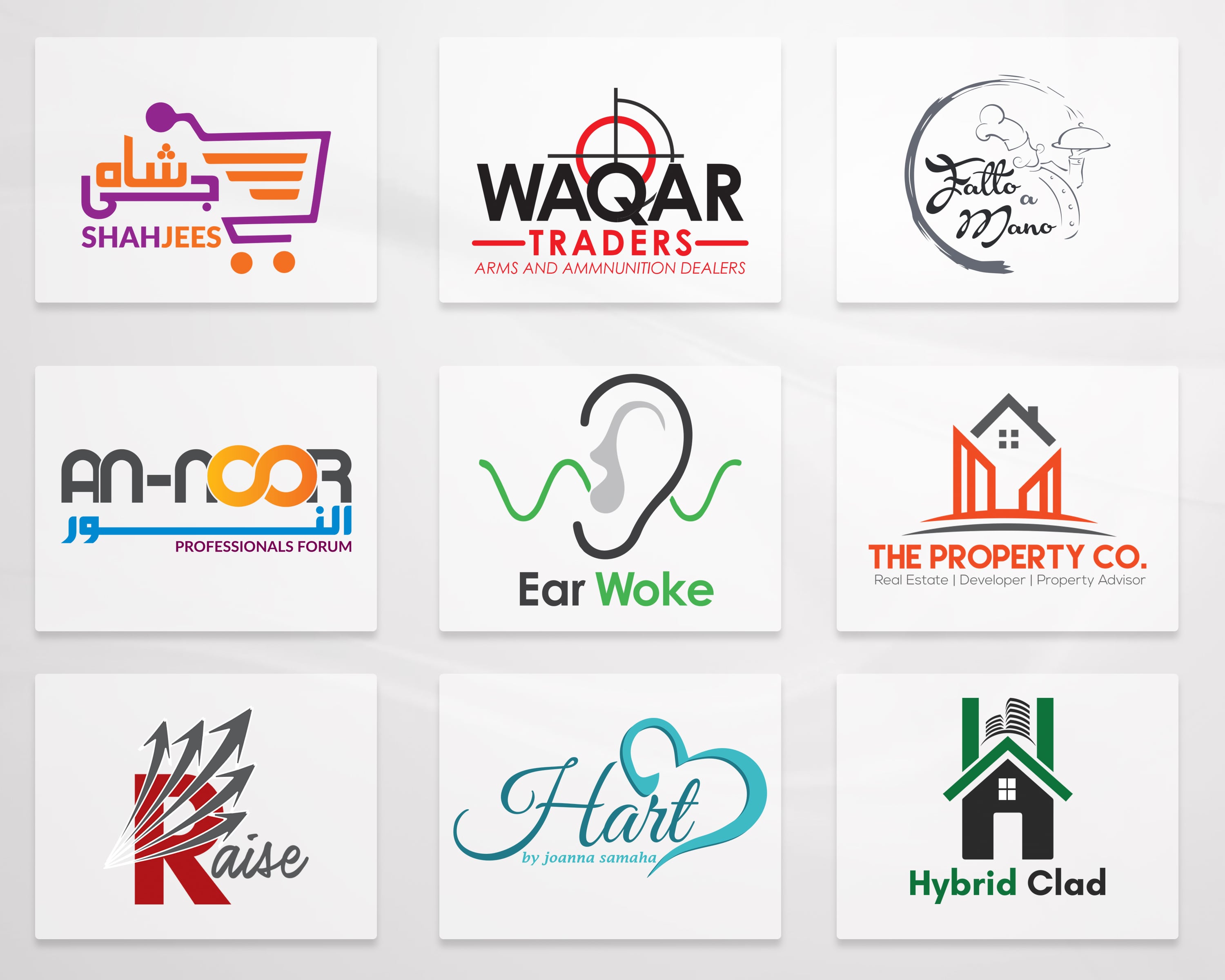Creative logo design ideas Kuwait brand identity sample 2026
